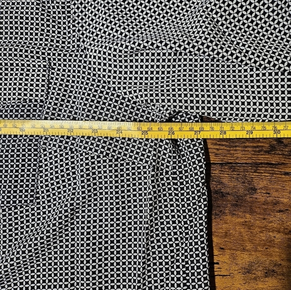 NEW Michael Kors Geometric Black White Full Zip-Up Blouse 3X - Picture 11 of 13